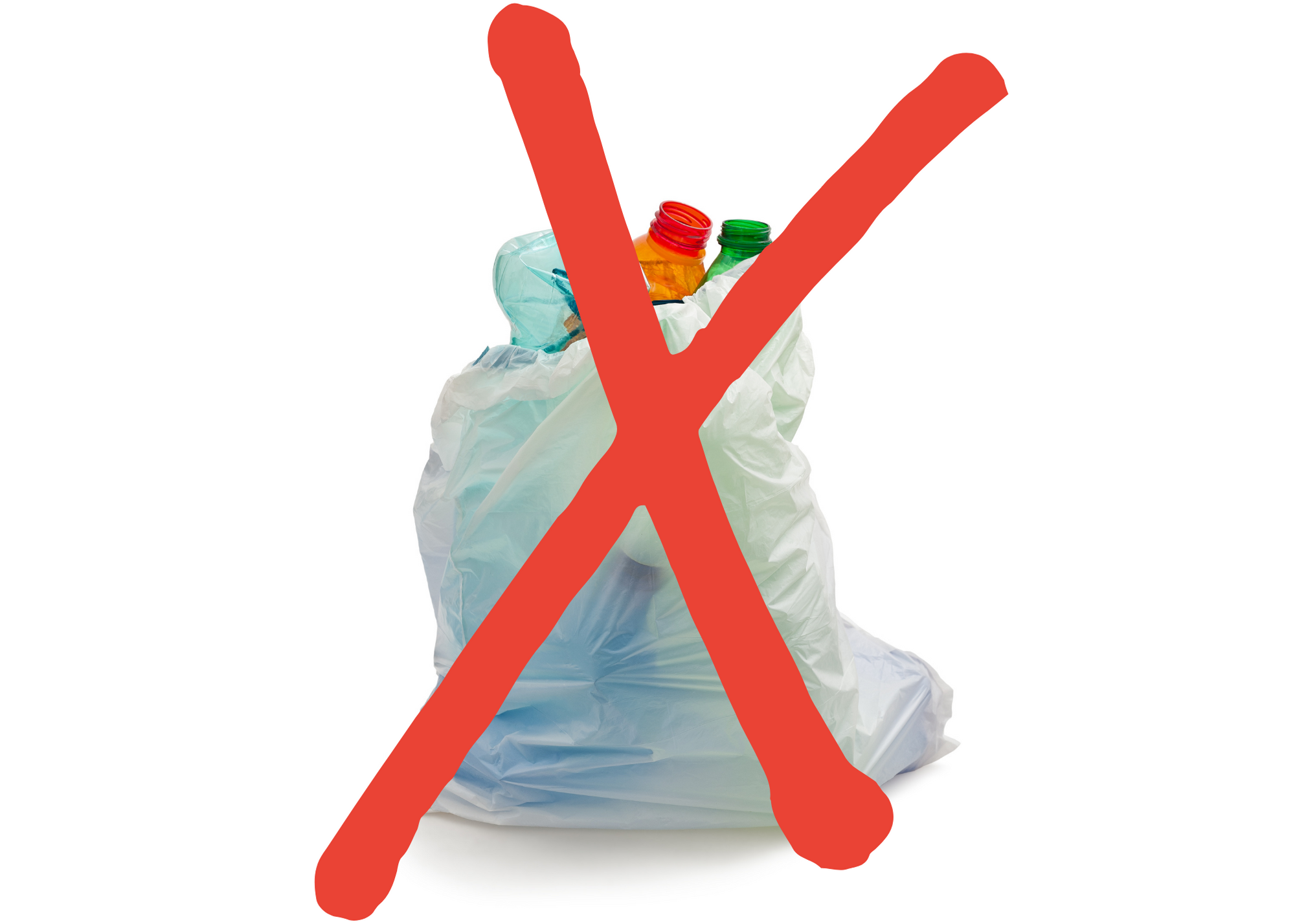 Please do not place recycling in a plastic bag
